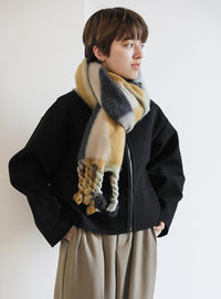 ツイストフリンジミックスカラーマフラー【official限定】