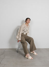 スクエアパテッドサンダル