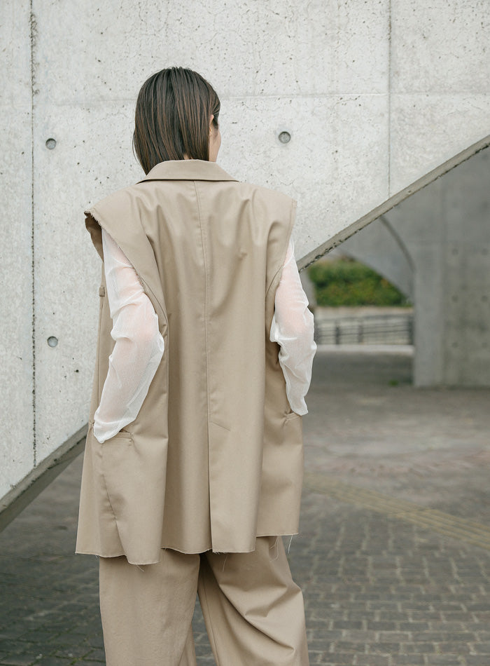 YONFA ショルダーパッドベスト カットオフショルダーパットベスト【SALE】 – SELECT MOCA