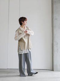 Vネックシンプルベスト