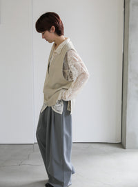 Vネックシンプルベスト