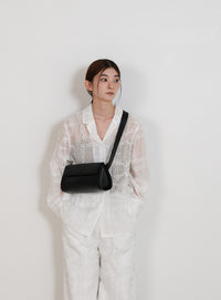 ベルトショルダー横長バッグ