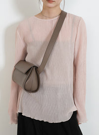 ベルトショルダー横長バッグ