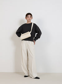 ベルトショルダー横長バッグ