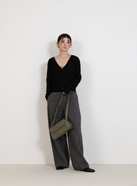 ベルトショルダー横長バッグ