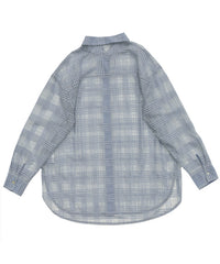 チェックレースオーバーシャツ