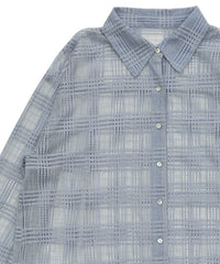 チェックレースオーバーシャツ