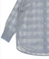 チェックレースオーバーシャツ