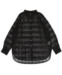 チェックレースオーバーシャツ