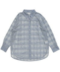 チェックレースオーバーシャツ