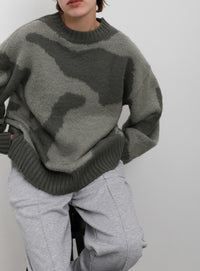 ニュアンス柄シャギーニット