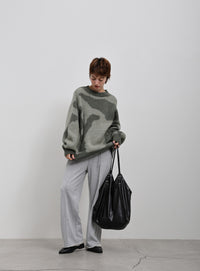 ニュアンス柄シャギーニット