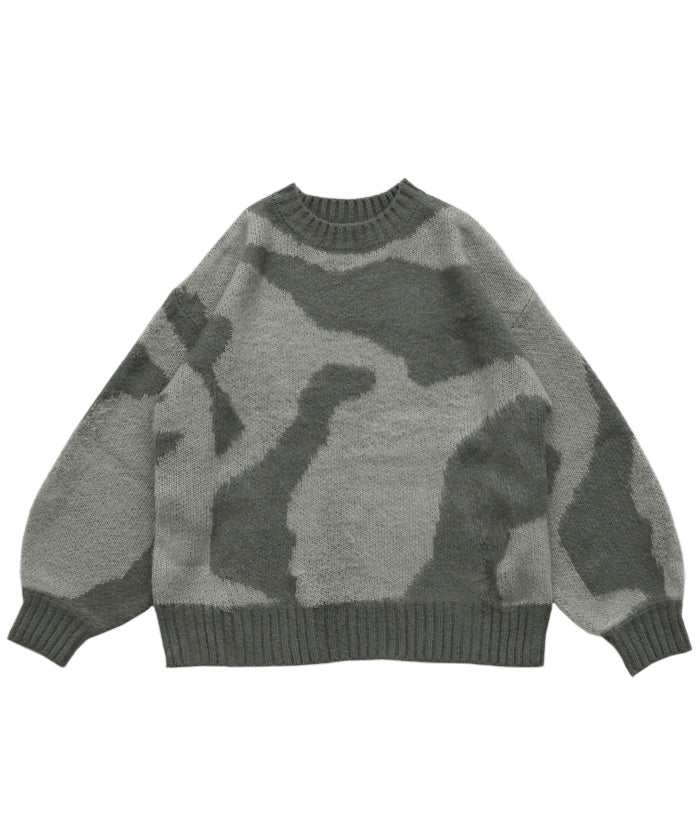 ニュアンス柄シャギーニット