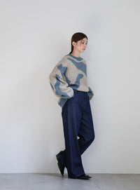 ニュアンス柄シャギーニット