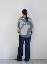 ニュアンス柄シャギーニット