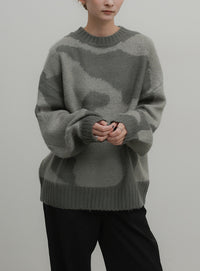 ニュアンス柄シャギーニット