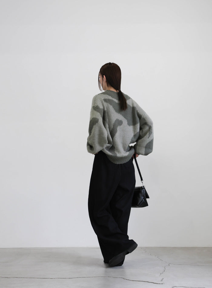 ニュアンス柄シャギーニット