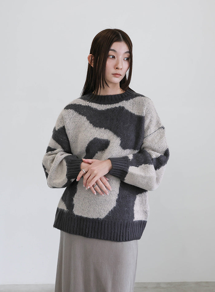 ニュアンス柄シャギーニット – SELECT MOCA