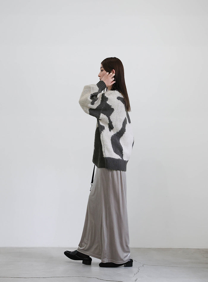 ニュアンス柄シャギーニット