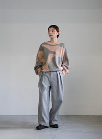 ニュアンス柄シャギーニット