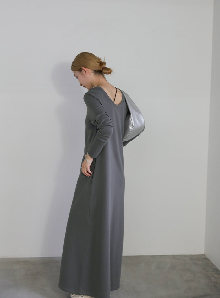 バックUネックカットロングワンピース【SALE】 – SELECT MOCA
