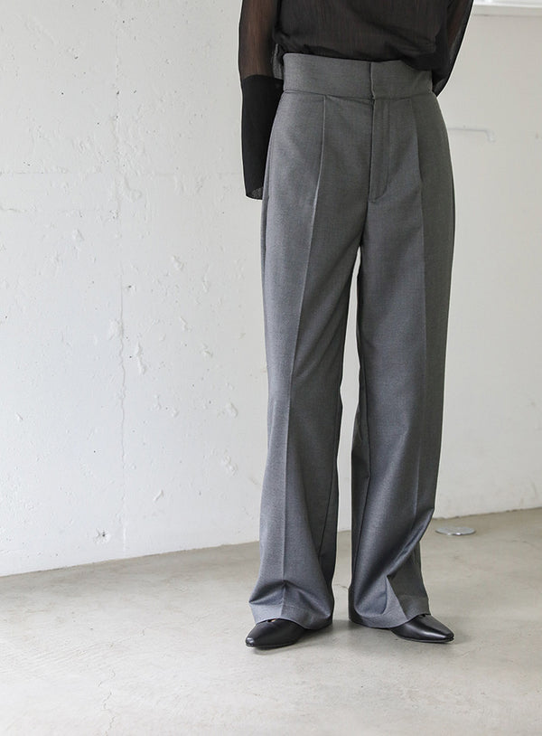 【セレモニー】ワイドウエストタックパンツ
