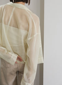 メッシュラメショートシャツ【SALE】