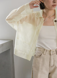 メッシュラメショートシャツ【SALE】