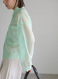 メッシュラメショートシャツ【SALE】