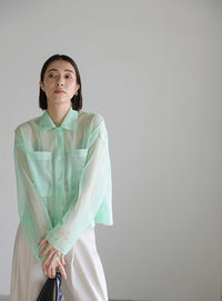 メッシュラメショートシャツ【SALE】