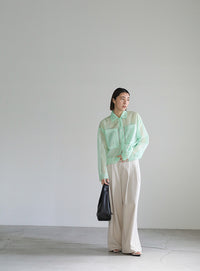 メッシュラメショートシャツ【SALE】