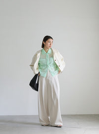 メッシュラメショートシャツ【SALE】