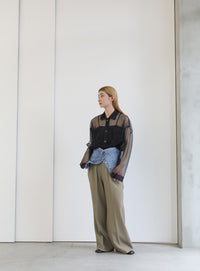 メッシュラメショートシャツ【SALE】