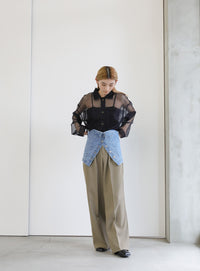 メッシュラメショートシャツ【SALE】
