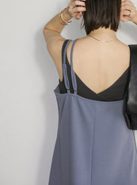 アシメストラップキャミワンピース