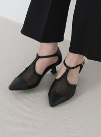 メッシュセパレートパンプス