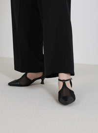 メッシュセパレートパンプス