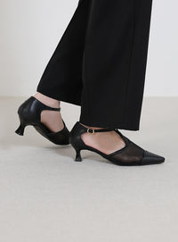 メッシュセパレートパンプス