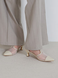 メッシュセパレートパンプス