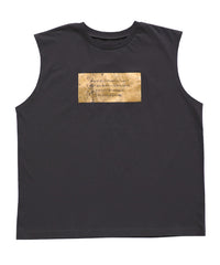 箔プリントノースリーブTシャツ