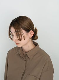 クリアカーブセットイヤリング