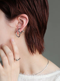 クリアカーブセットイヤリング