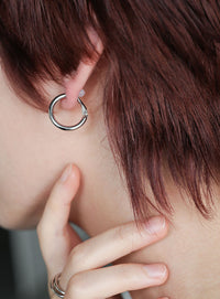 クリアカーブセットイヤリング