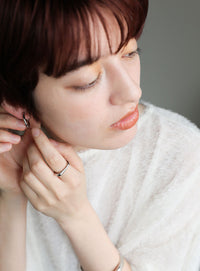 クリアカーブセットイヤリング