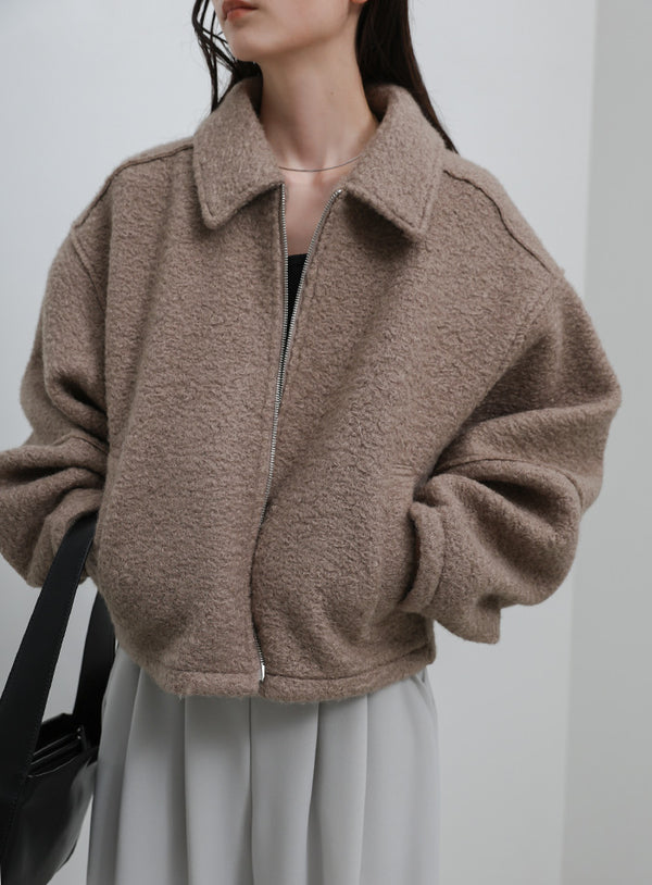 ブークレステンカラ―ダブルジップジャケット