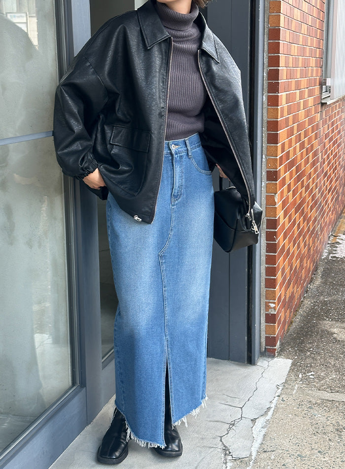 GeeRA｜2WAY衿フェイクレザーブルゾン | Rakuten Fashion(楽天