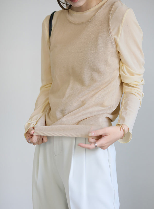 ニットシアータンク【SALE】
