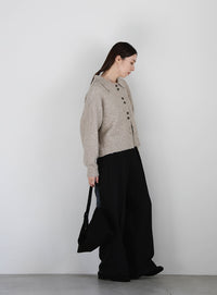 ボタンアップポロカーディガン