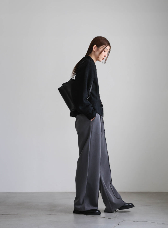 ボタンアップポロカーディガン