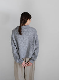 ボタンアップポロカーディガン